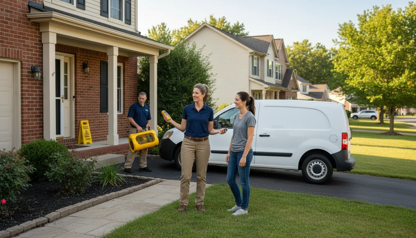 Residential water damage restoration in Port Carbon, PA